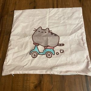 Pusheen pillowcase pusheen riding scooter